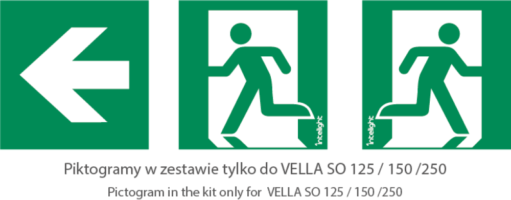 VELLA SO 150 M 1H AT IP44 núdzové LED svietidlo biele