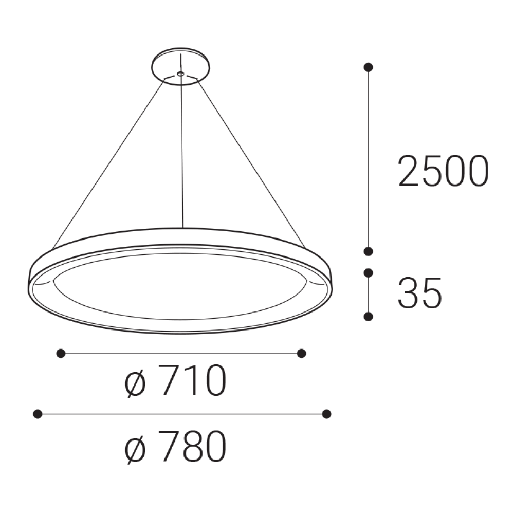 LED2 3271971DT BELLA SLIM 78 PZ závesné svietidlo biele stmievateľné