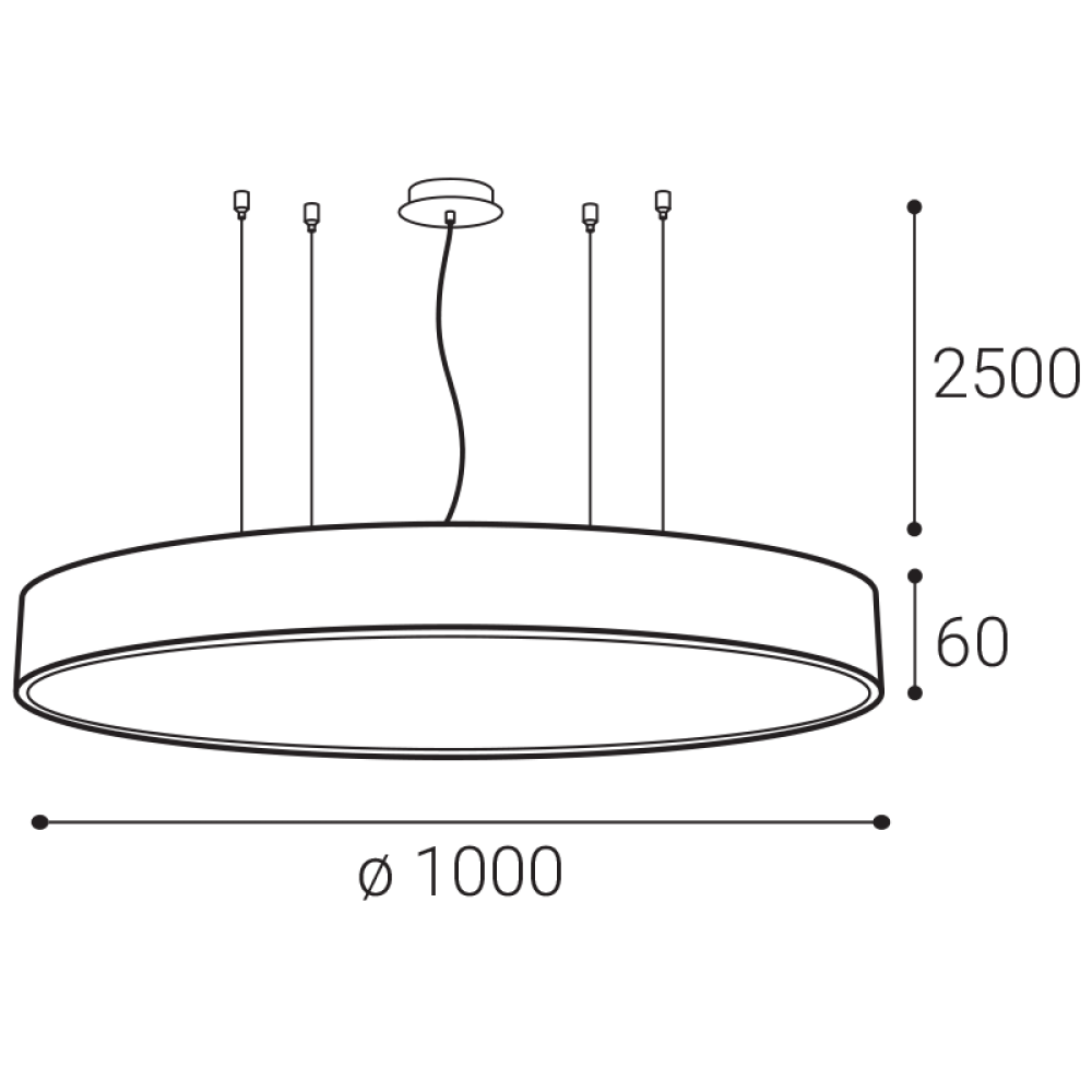LED2 3276771DT MONO SLIM 100 P-Z závesné svietidlo biele stmievateľné