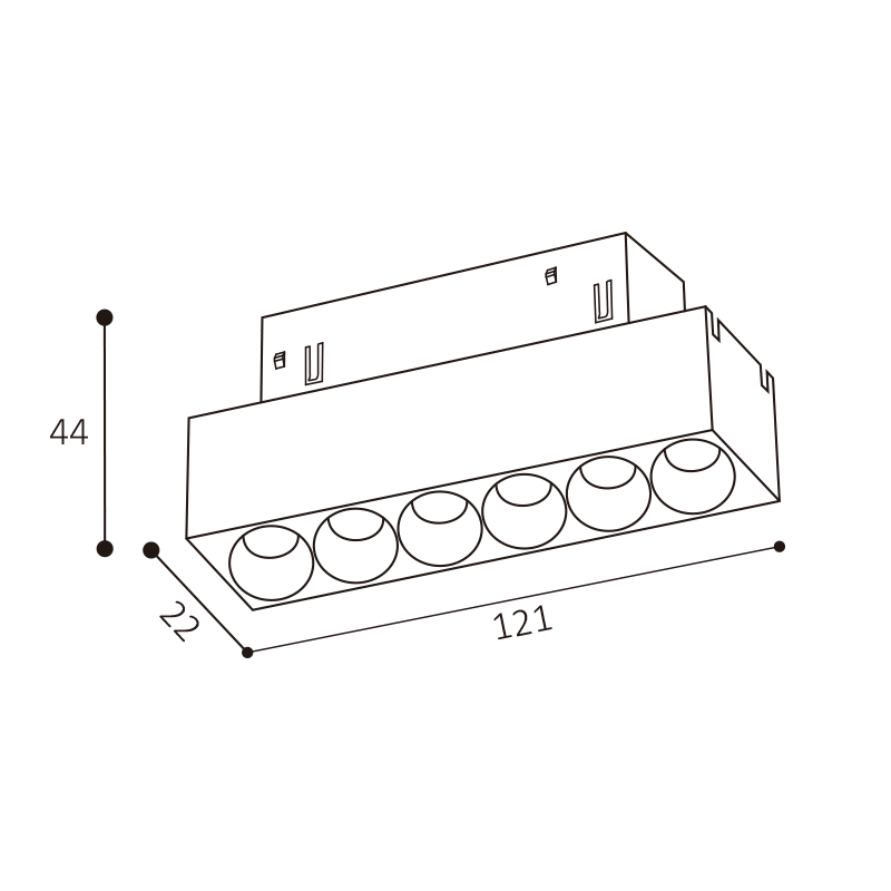 LED2 6482071 MAGLASER III 12 lištové svietidlo biele