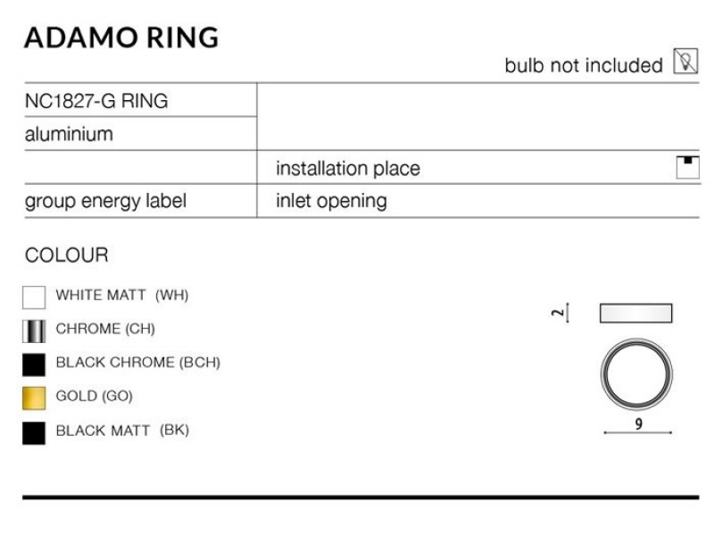 AZZARDO ADAMO RING AZ1484 stropné svietidlo