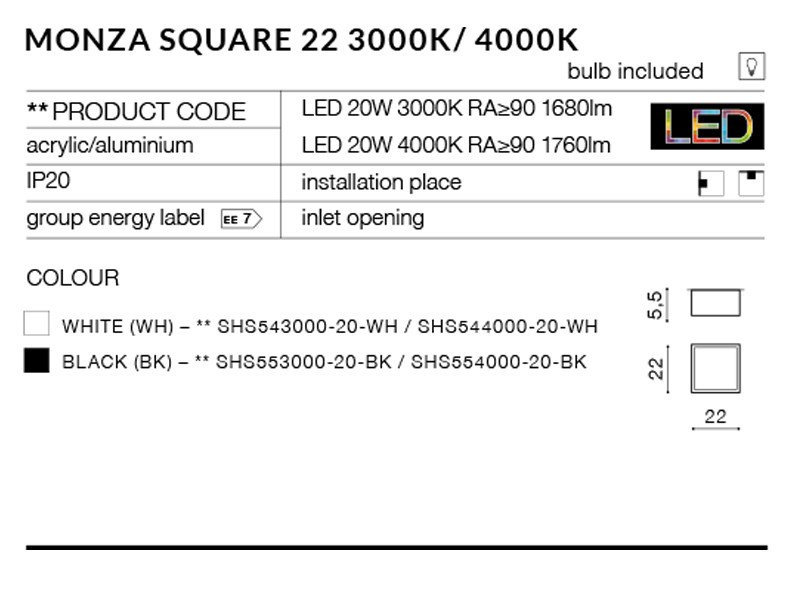 AZZARDO MONZA S 22 AZ2270 stropné svietidlo