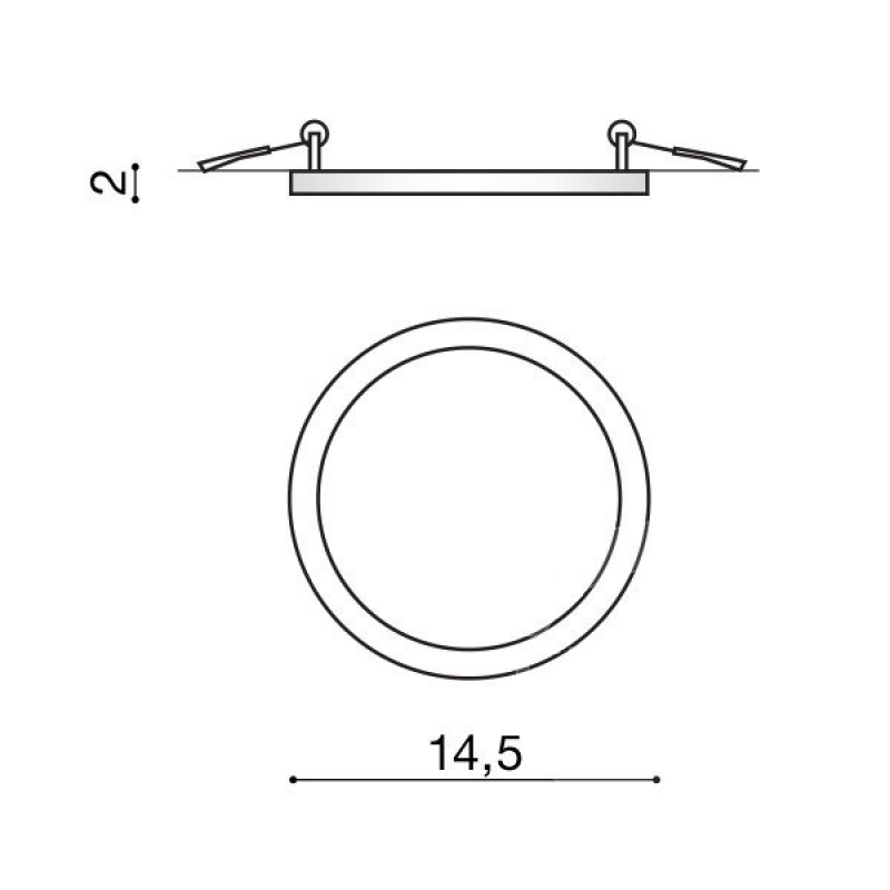 AZZARDO SLIM 15 ROUND IP44 AZ2841 zápustné svietidlo
