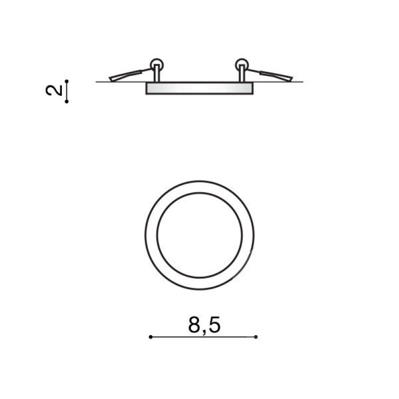 AZZARDO SLIM 9 ROUND IP44 AZ2861 zápustné svietidlo