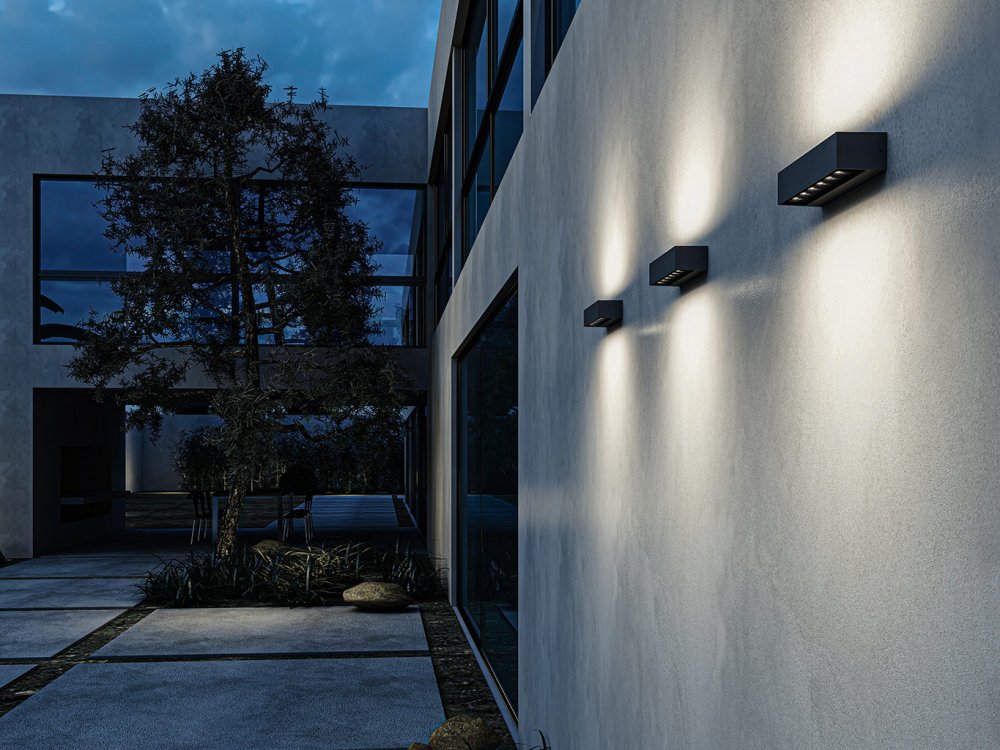 LED2 5131874 BENO II 1 vonkajšie nástenné svietidlo antracitové