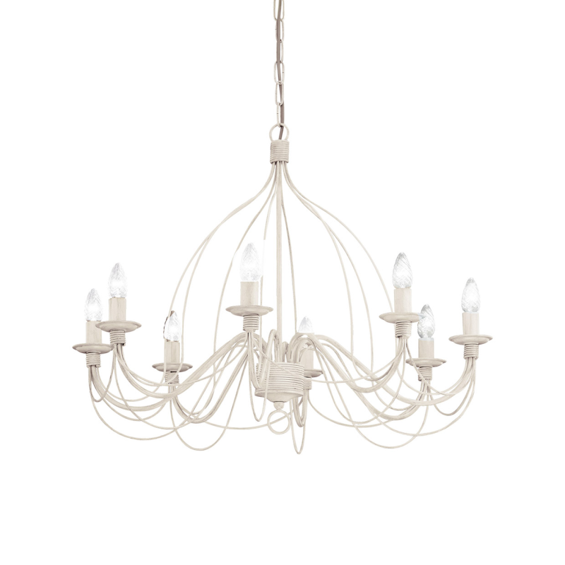 IDEAL LUX 005898 CORTE SP8 závesné svietidlo biele