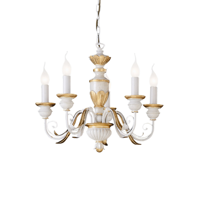 IDEAL LUX 012865 FIRENZE SP5 závesné svietidlo biele