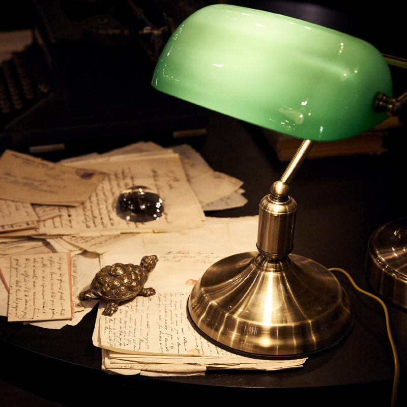 IDEAL LUX 013657 LAWYER TL1 stolová lampa mosadzná
