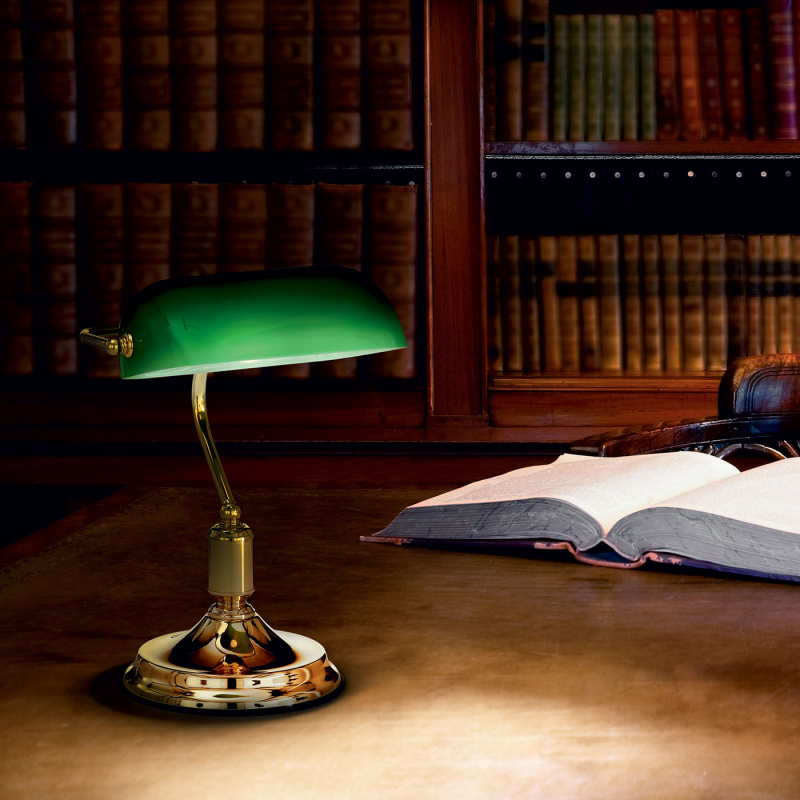 IDEAL LUX 013657 LAWYER TL1 stolová lampa mosadzná