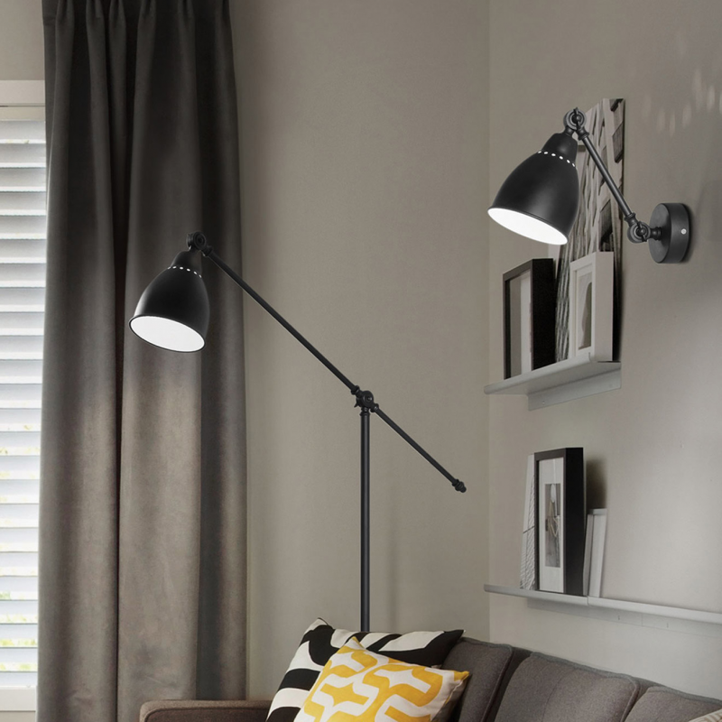 IDEAL LUX 027852 NEWTON AP1 nástenné svietidlo čierne