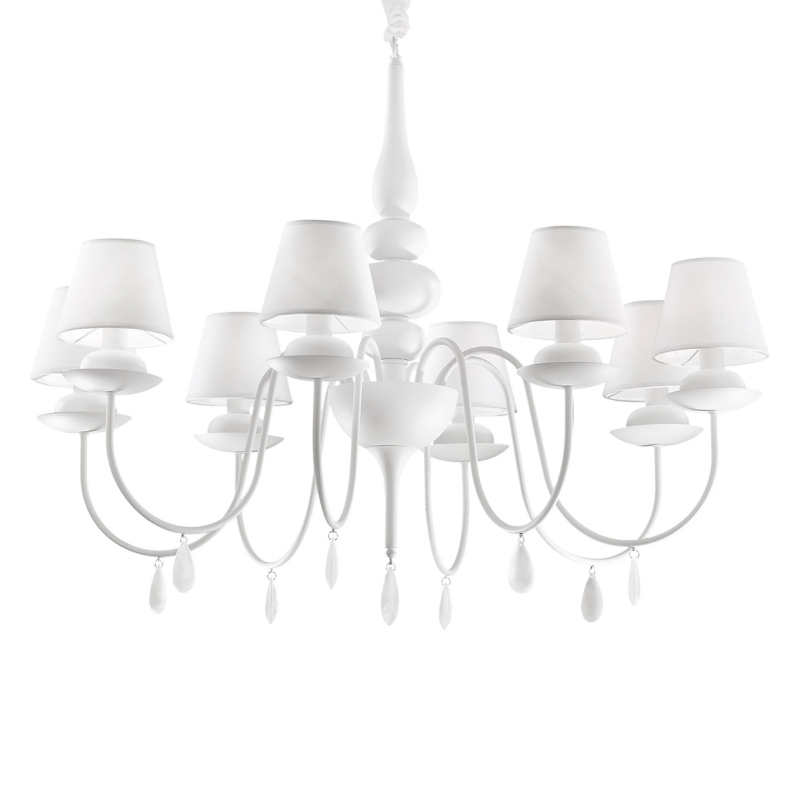 IDEAL LUX 035574 BLANCHE SP8 závesné svietidlo biele