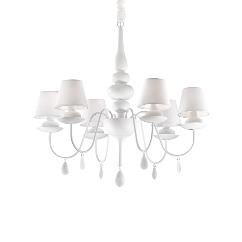 IDEAL LUX 035581 BLANCHE SP6 závesné svietidlo biele