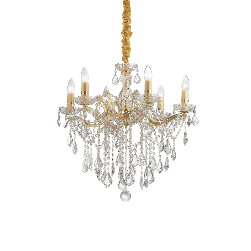 IDEAL LUX 035635 FLORIAN SP6 závesné svietidlo zlaté