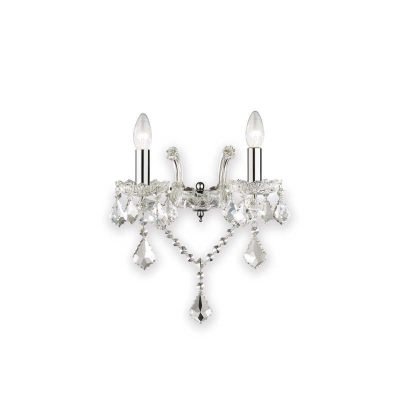 IDEAL LUX 035642 FLORIAN AP2 nástenné svietidlo chrómové
