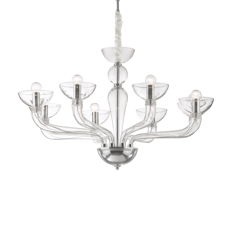 IDEAL LUX 044255 CASANOVA SP8 závesné svietidlo priesvitné