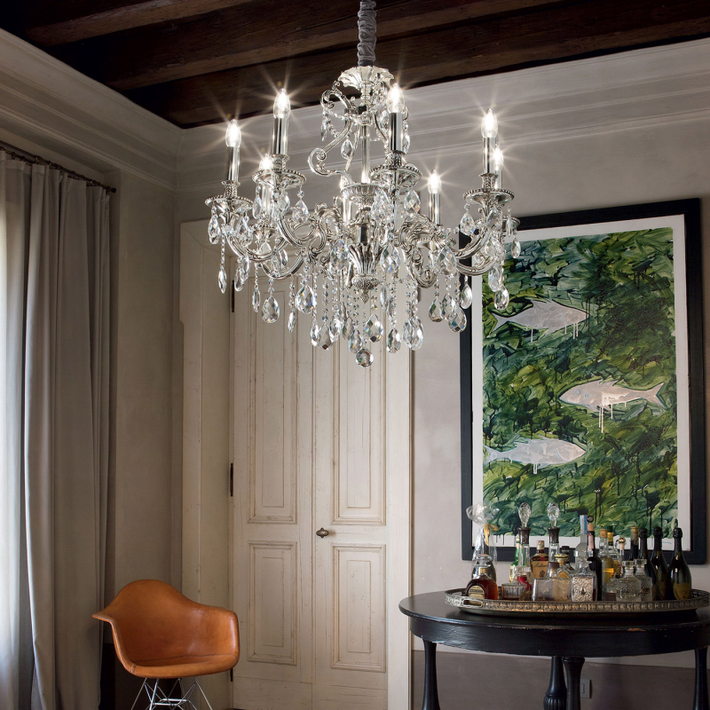 IDEAL LUX 044934 GIOCONDA SP8 závesné svietidlo priesvitné