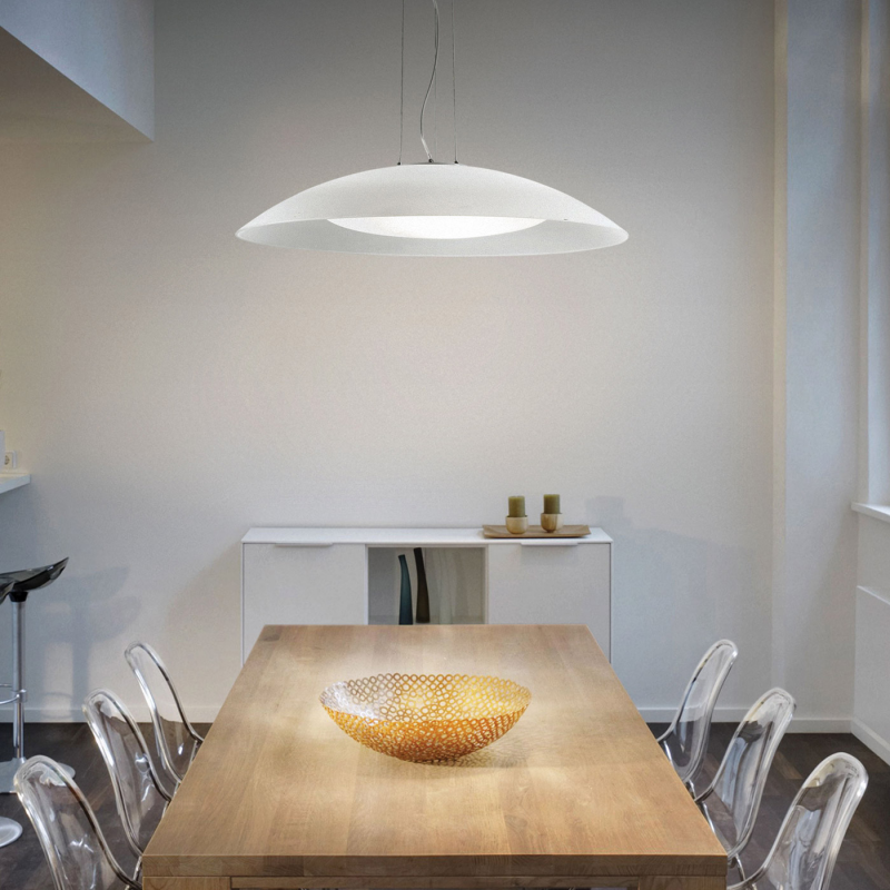 IDEAL LUX 052786 LENA SP3 D74 závesné svietidlo biele