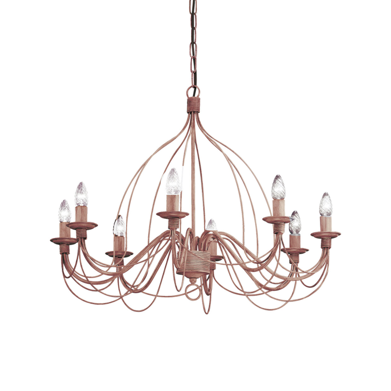 IDEAL LUX 057194 CORTE SP8 závesné svietidlo hrdzavé