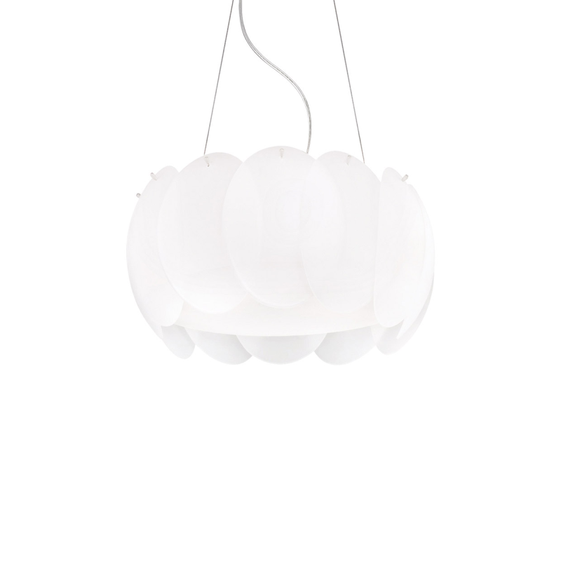 IDEAL LUX 074139 OVALINO SP5 závesné svietidlo biele
