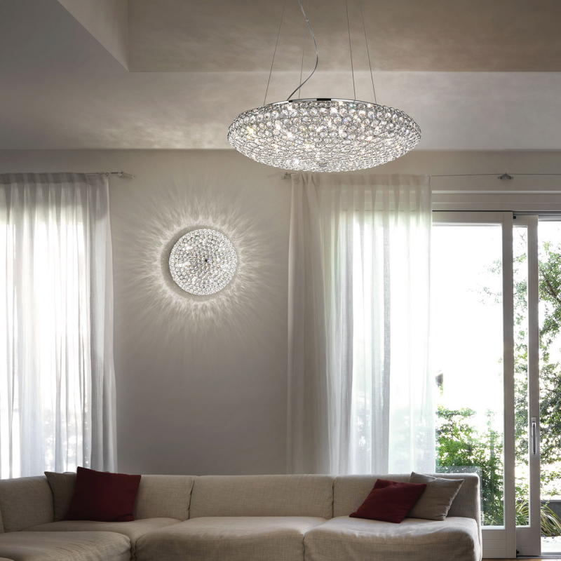 IDEAL LUX 075389 KING PL3 stropné svietidlo chrómové