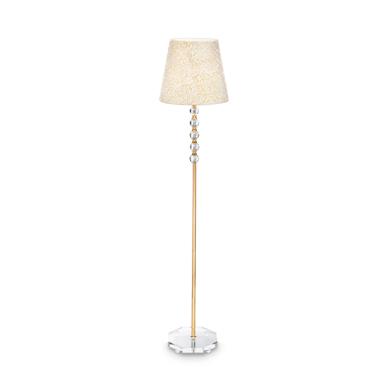 IDEAL LUX 077765 QUEEN PT1 stojacia lampa zlatá