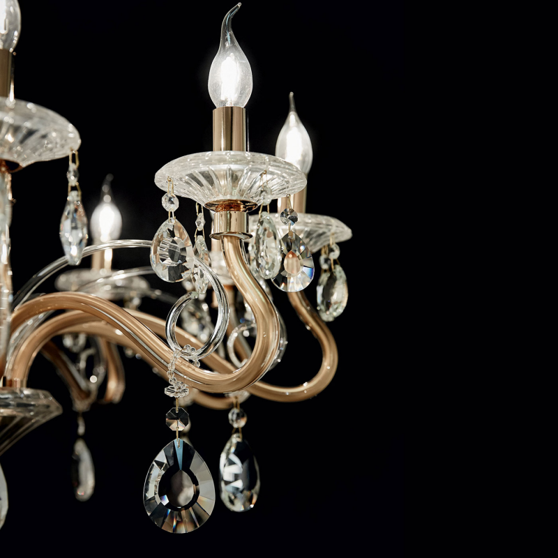 IDEAL LUX 087764 NEGRESCO SP8 závesné svietidlo zlaté