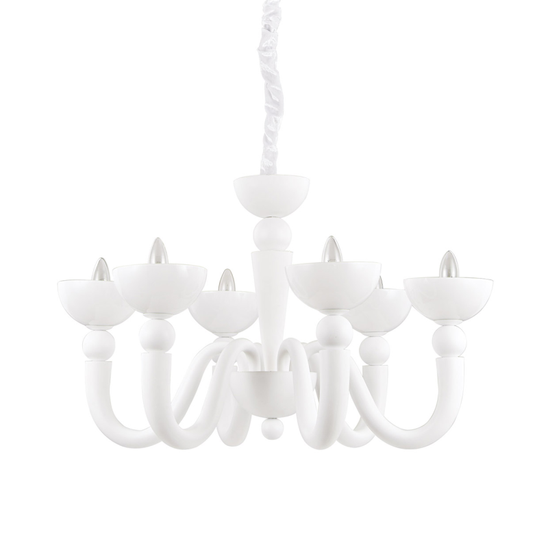 IDEAL LUX 093994 BON BON SP6 závesné svietidlo biele