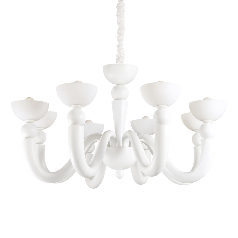 IDEAL LUX 094007 BON BON SP8 závesné svietidlo biele