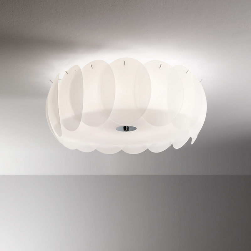 IDEAL LUX 094014 OVALINO PL8 stropné svietidlo biele