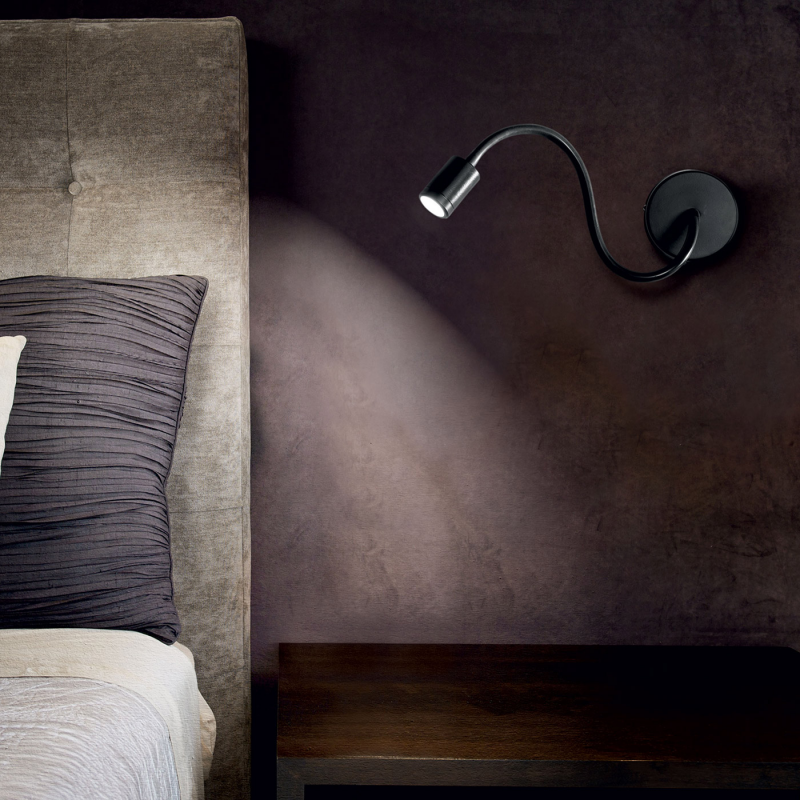 IDEAL LUX 097190 FOCUS-1 AP 3000K nástenné svietidlo čierne