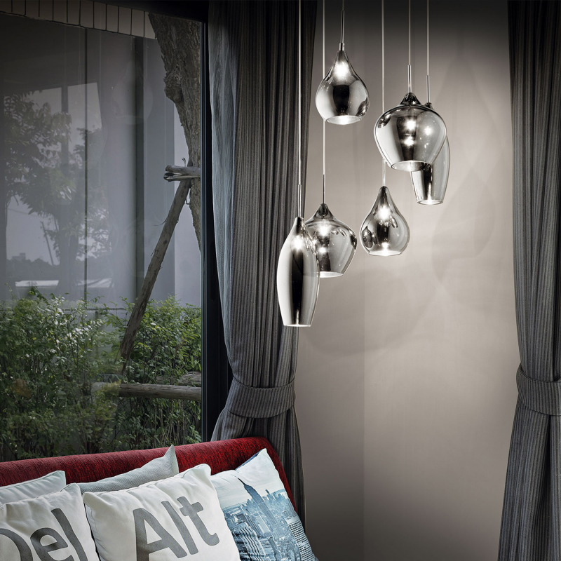IDEAL LUX 111841 SOFT SP6 závesné svietidlo dymové