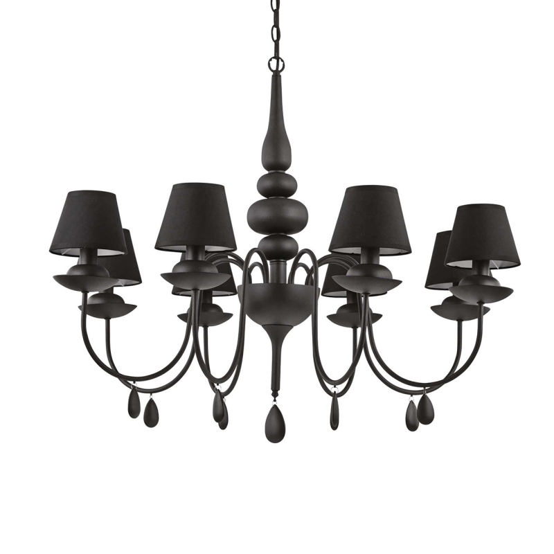 IDEAL LUX 111896 BLANCHE SP8 závesné svietidlo čierne