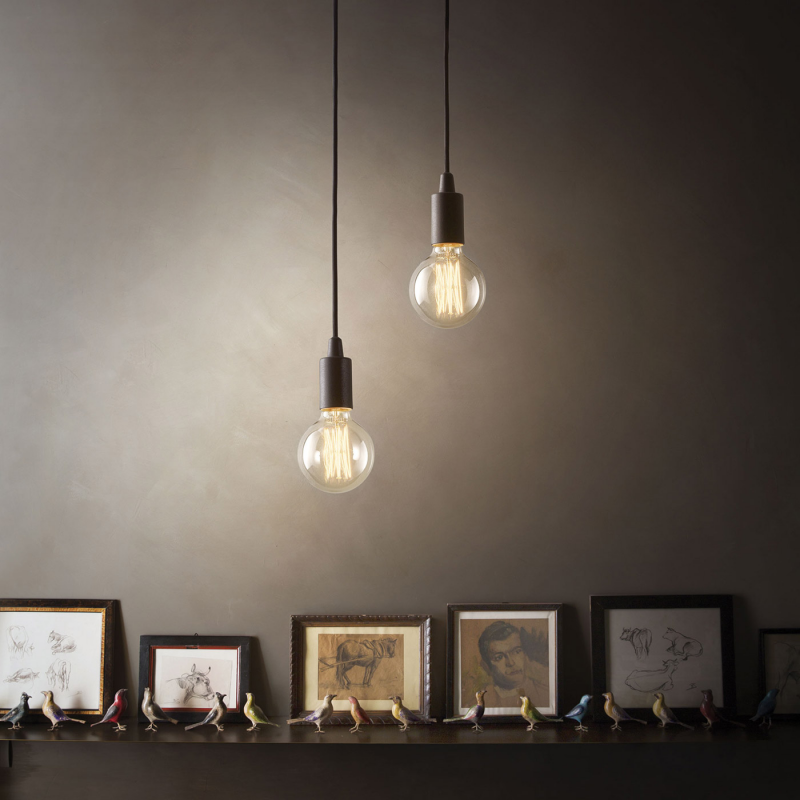 IDEAL LUX 113319 EDISON SP1 závesné svietidlo čierne