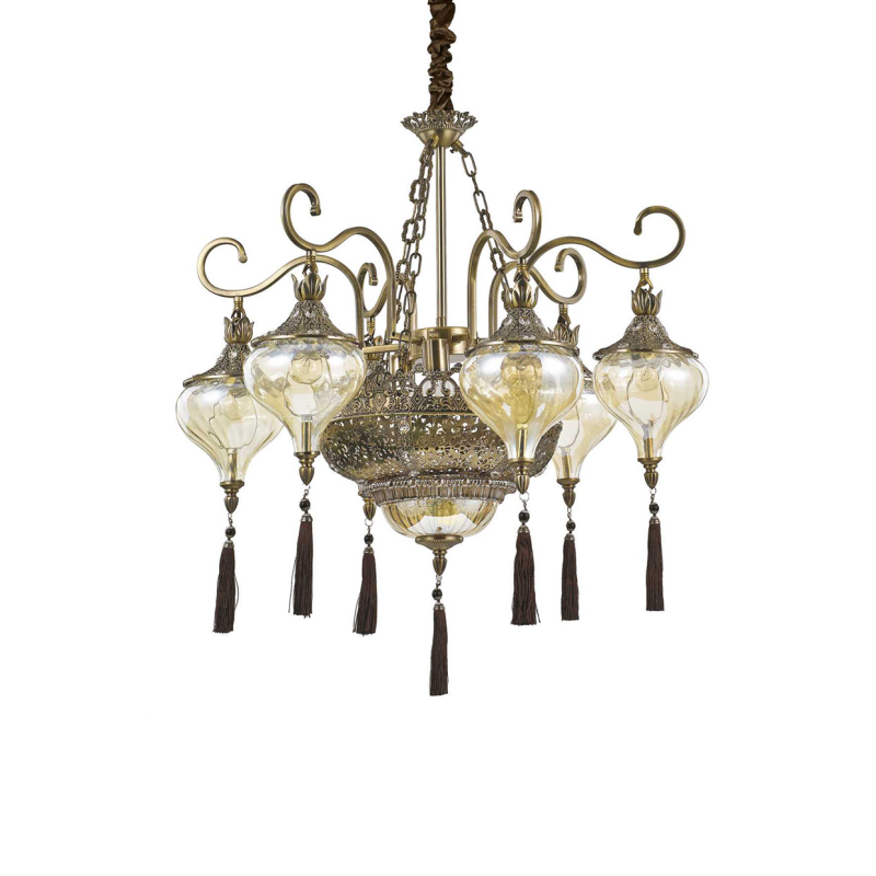 IDEAL LUX 116006 HAREM SP9 závesné svietidlo bronzové