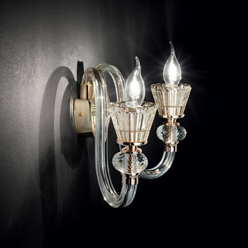 IDEAL LUX 140599 STRAUSS AP2 nástenné svietidlo zlaté