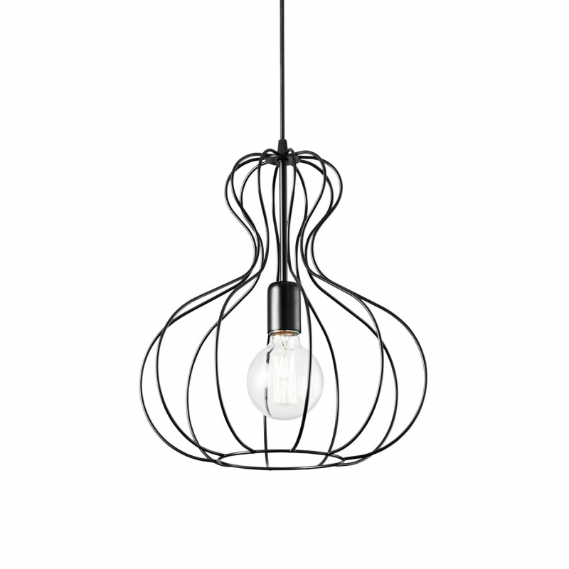 IDEAL LUX 148502 AMPOLLA-1 SP1 závesné svietidlo čierne