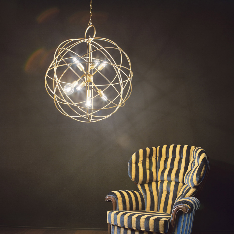 IDEAL LUX 156026 KONSE SP6 závesné svietidlo zlaté