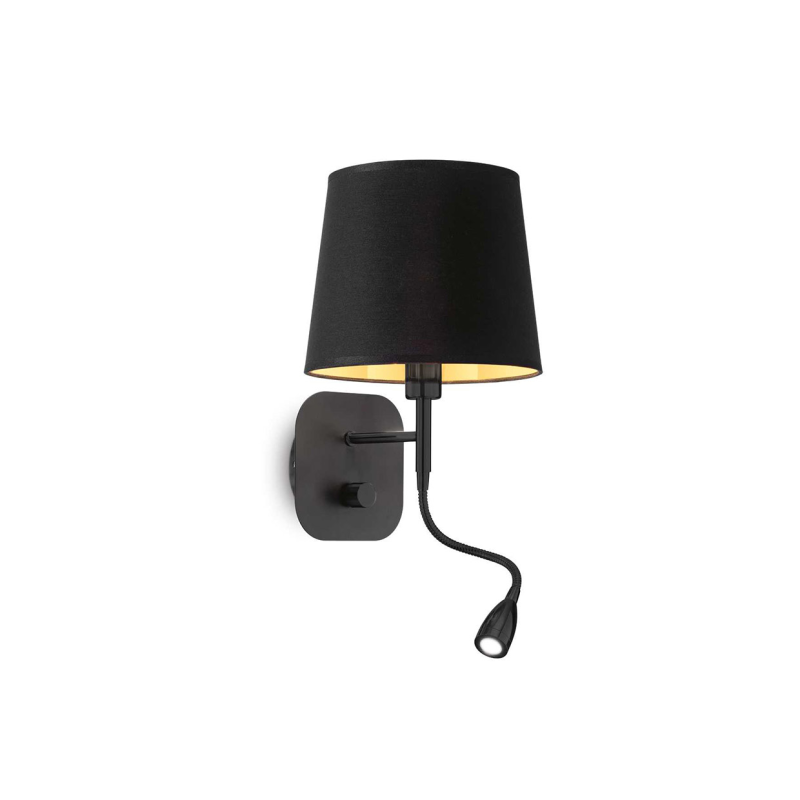IDEAL LUX 158242 NORDIK AP2 3000K nástenné svietidlo čierne