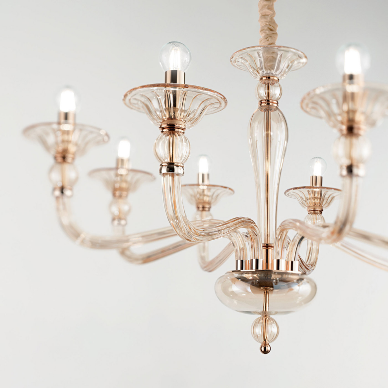 IDEAL LUX 159942 DANIELI SP6 závesné svietidlo béžové