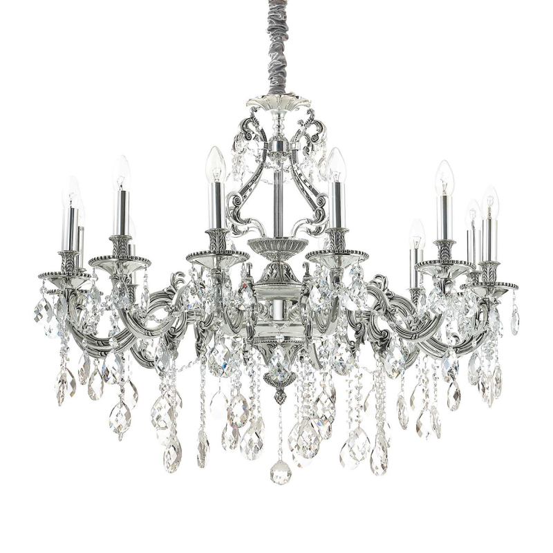 IDEAL LUX 164953 GIOCONDA SP12 závesné svietidlo strieborné