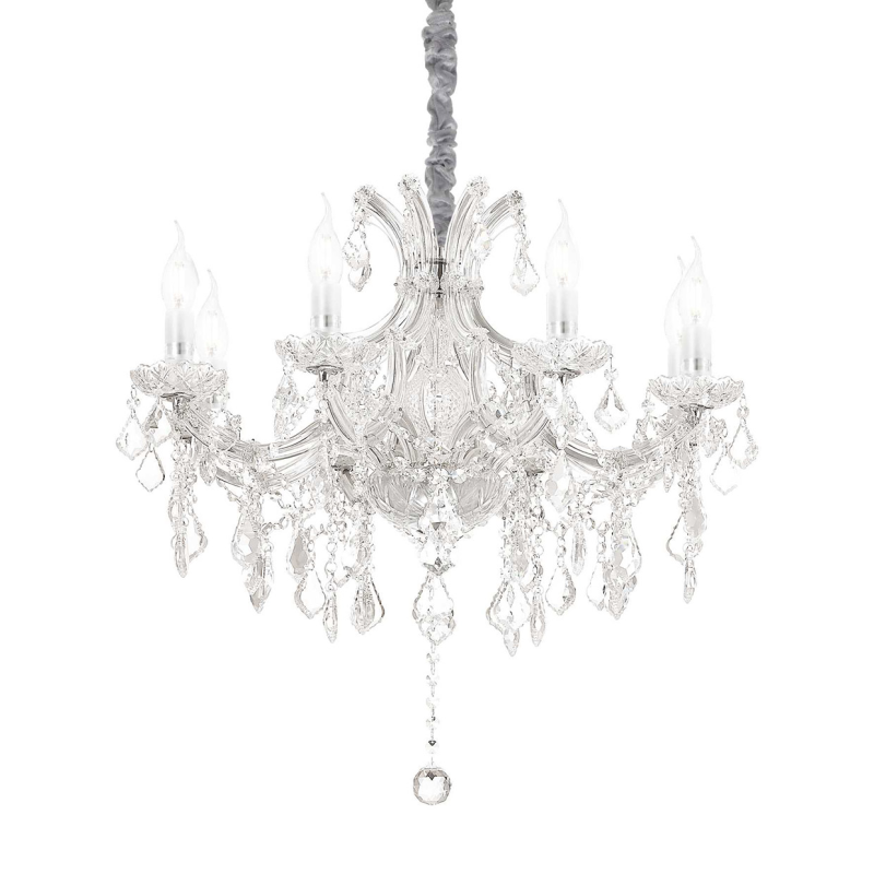 IDEAL LUX 167244 NAPOLEON SP8 závesné svietidlo chrómové