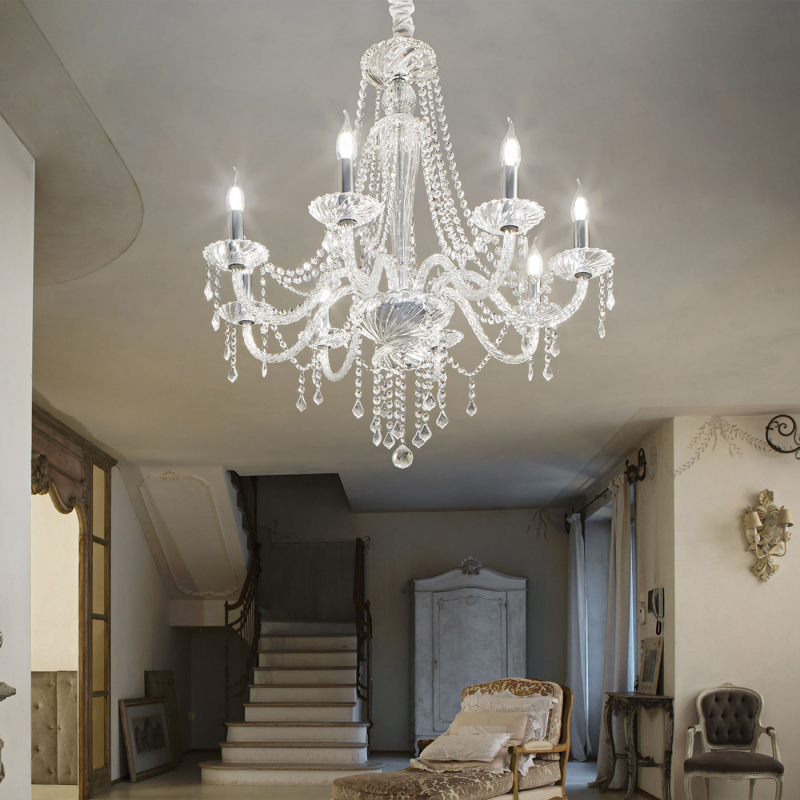 IDEAL LUX 168777 AMADEUS SP8 závesné svietidlo priesvitné