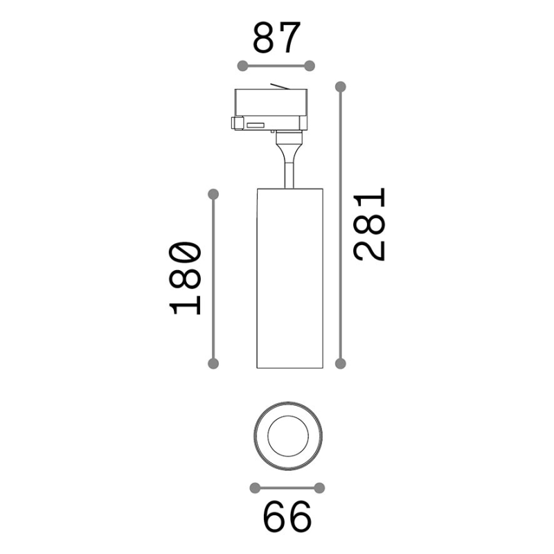 IDEAL LUX 189598 SMILE TR 3-PHASE 15W CRI90 24° 3000K lištové svietidlo biele