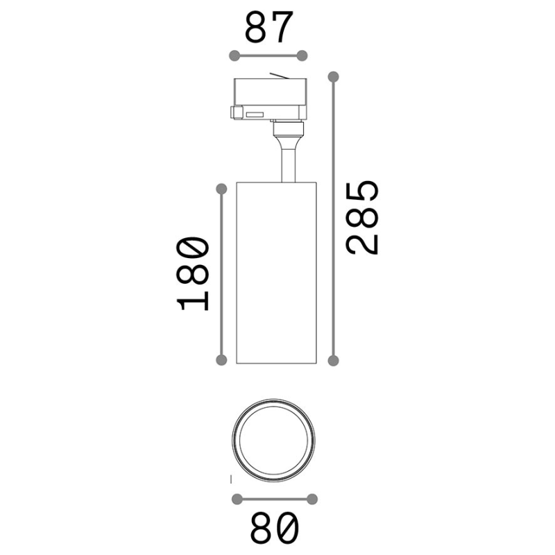 IDEAL LUX 190013 SMILE TR 3-PHASE 20W CRI80 50° 4000K lištové svietidlo biele