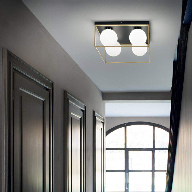 IDEAL LUX 198156 LINGOTTO PL4 stropné svietidlo mosadzné
