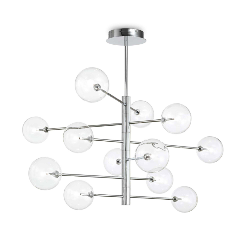 IDEAL LUX 200118 EQUINOXE SP12 závesné svietidlo chrómové
