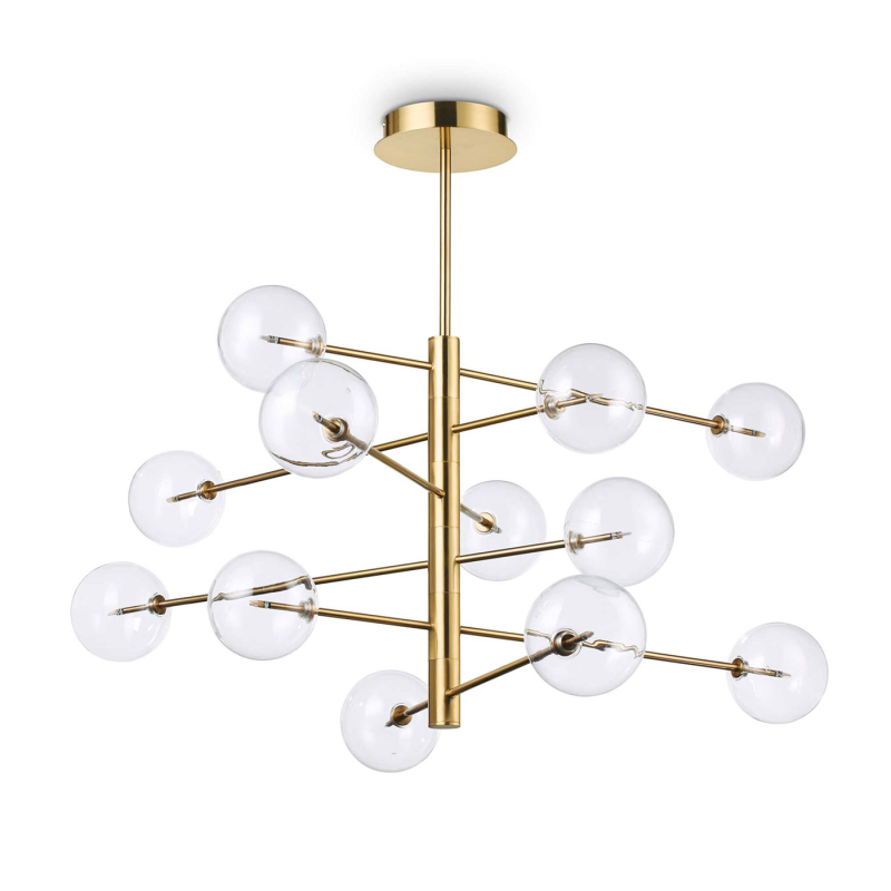 IDEAL LUX 200125 EQUINOXE SP12 závesné svietidlo mosadzné