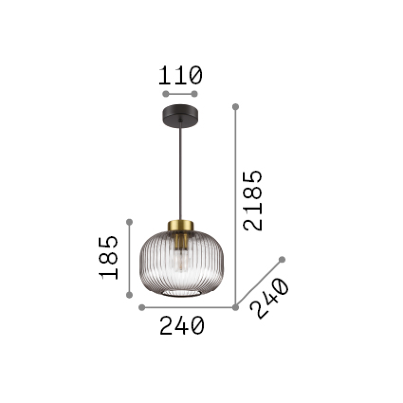 IDEAL LUX 237428 MINT-2 SP1 závesné svietidlo zelené