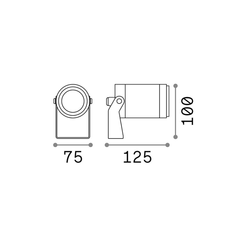 IDEAL LUX 248387 STARLIGHT PR 10.0W 3000K vonkajšie svietidlo sivé