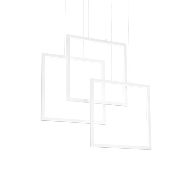 IDEAL LUX 253596 FRAME SP QUADRATO 3000K závesné svietidlo biele